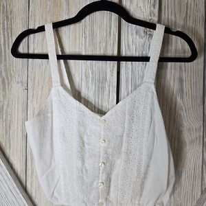 Chic Trendy American Eagle Top Neutral Elevated Everyday Look